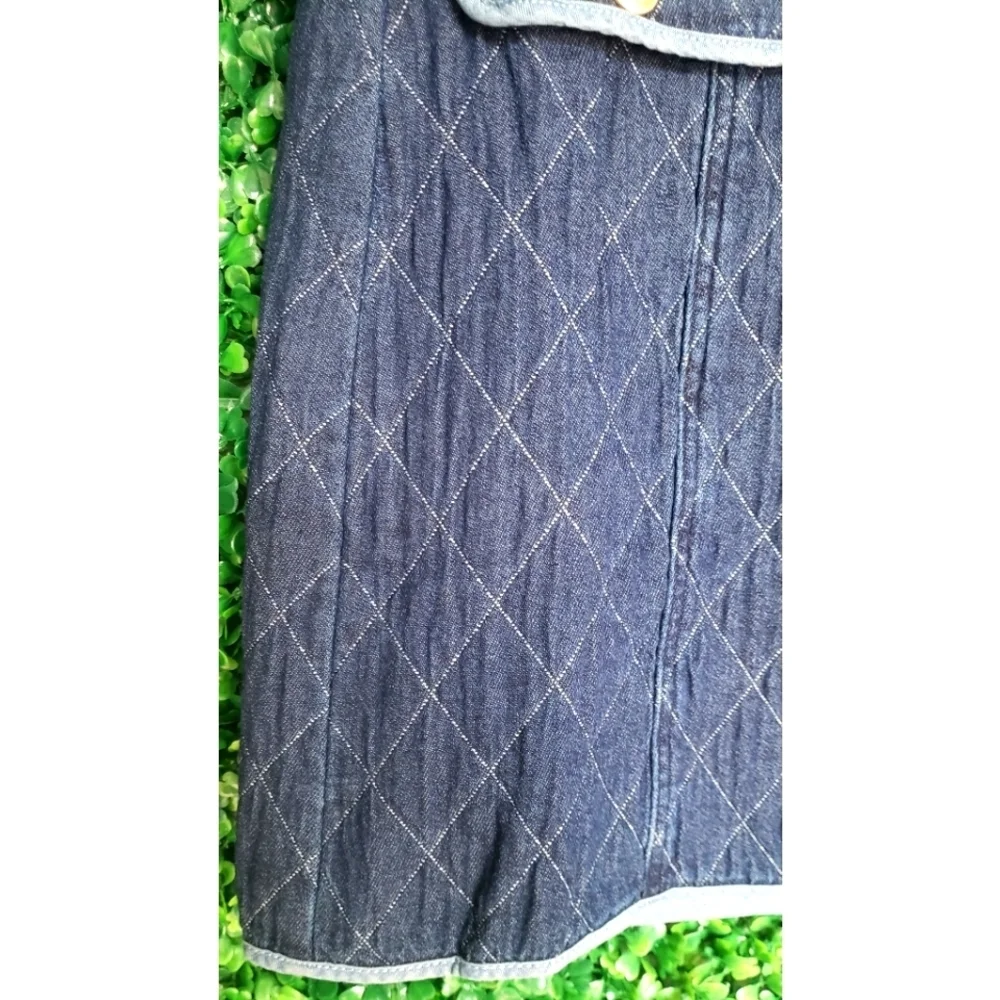 26. J.Crew Quilted denim mini skirt